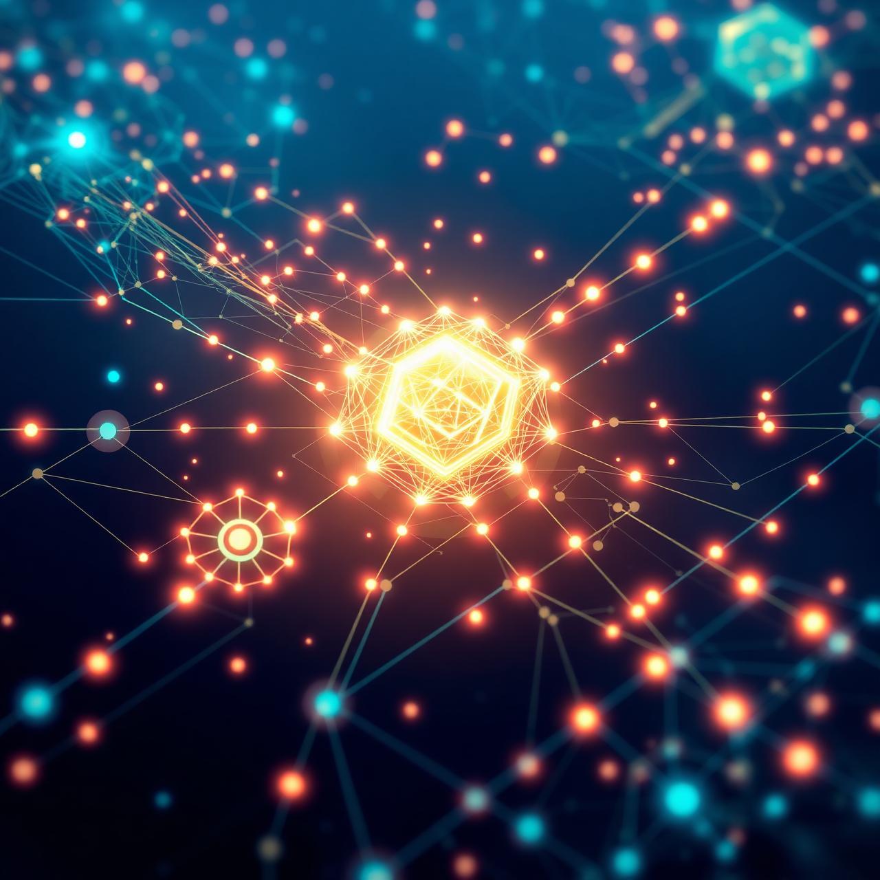 Abstract visualization of intelligent AI and data ecosystems