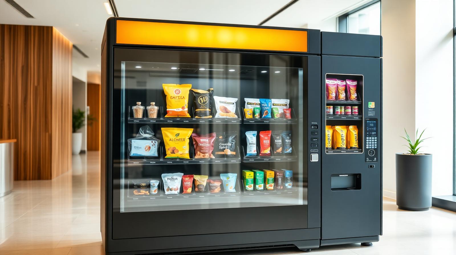 LUME AI-powered smart vending station in a European lobby